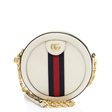 Gucci Leather Ophidia Round Mini Shoulder Bag