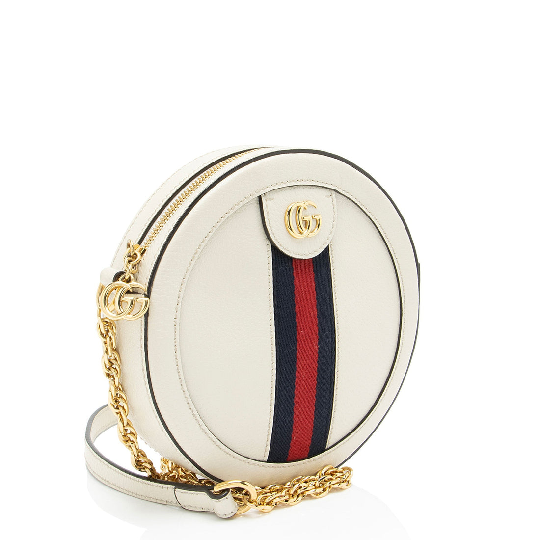Gucci Leather Ophidia Round Mini Shoulder Bag