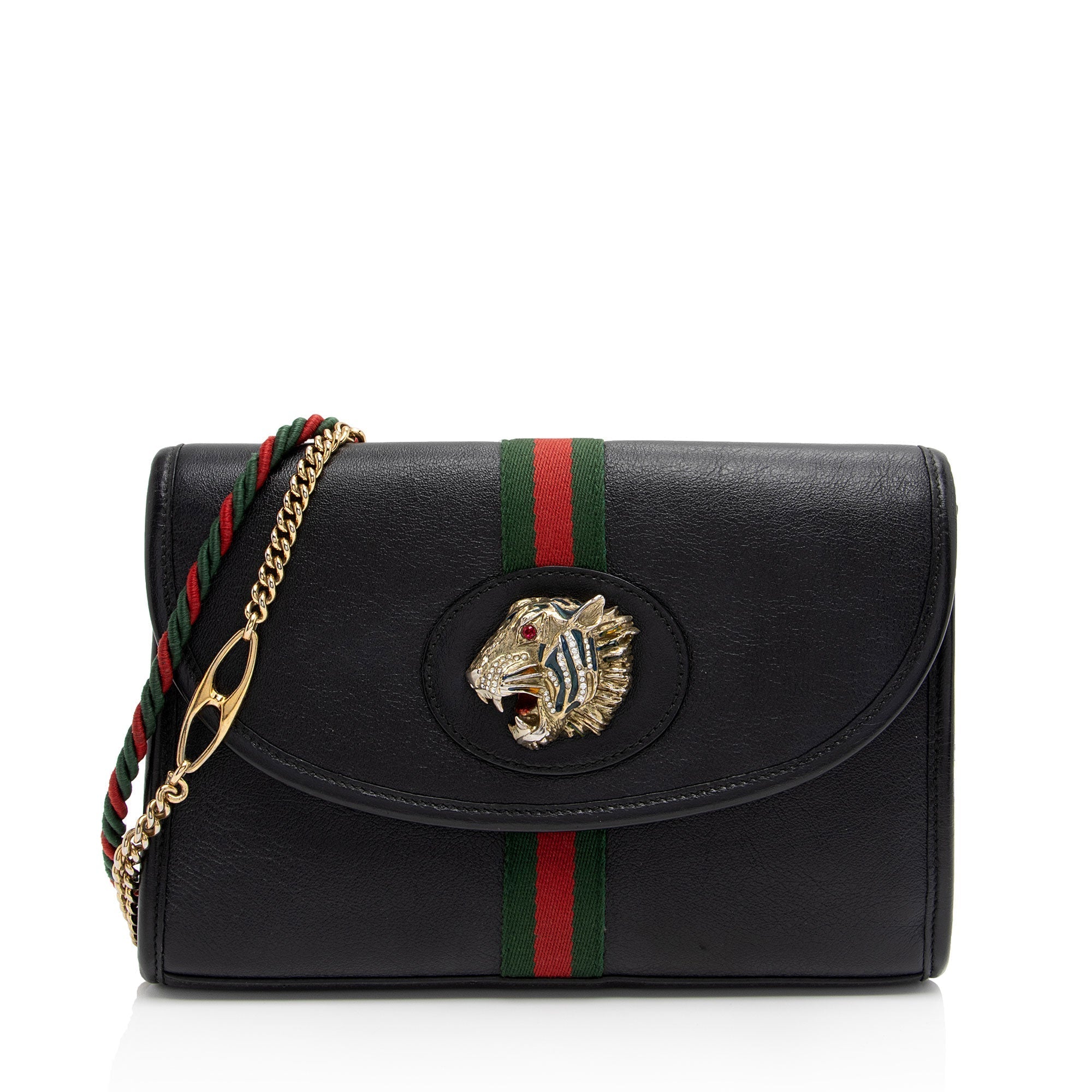 Gucci Leather Rajah Small Shoulder Bag (SHF-T9JpnW)