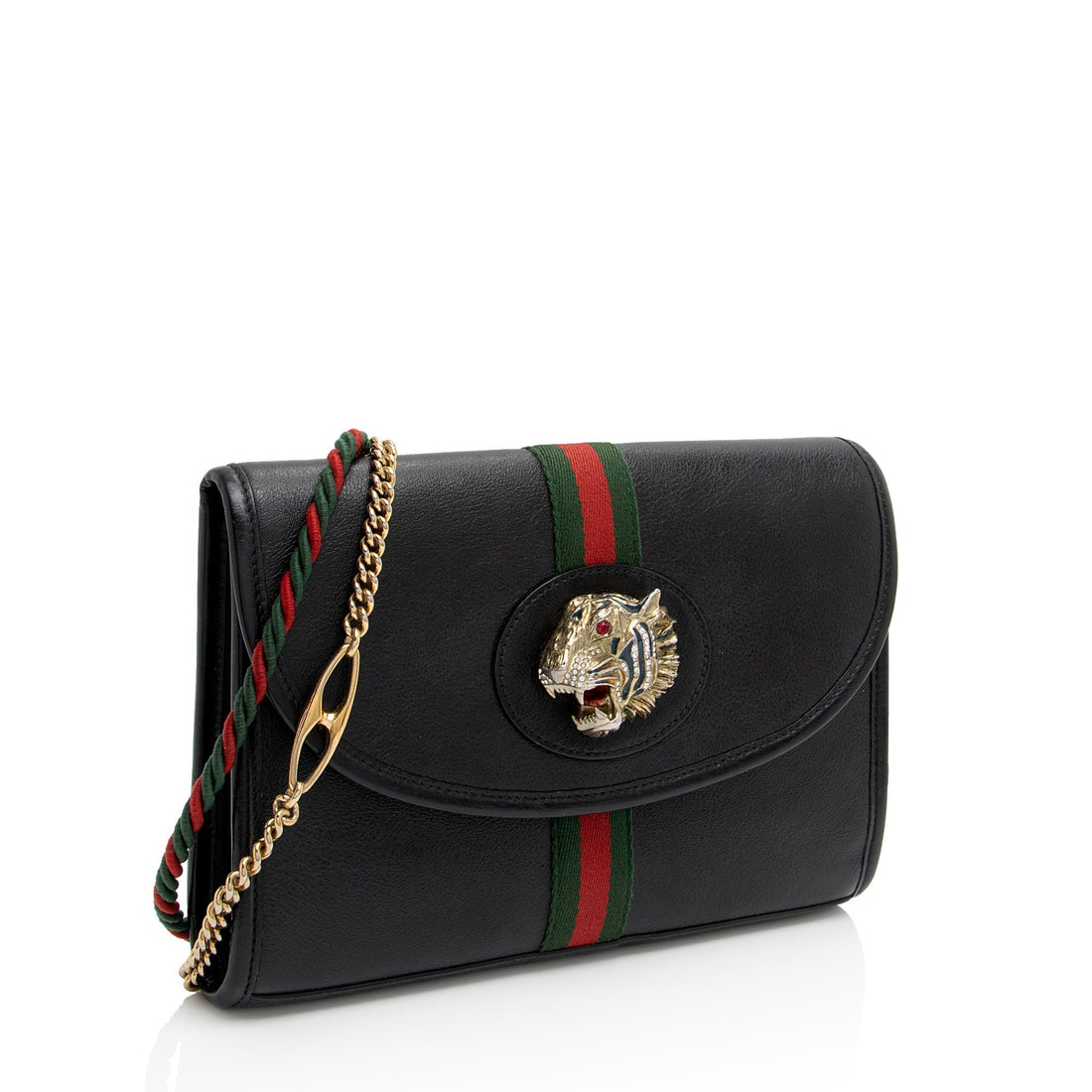 Gucci Leather Rajah Small Shoulder Bag (SHF-T9JpnW)