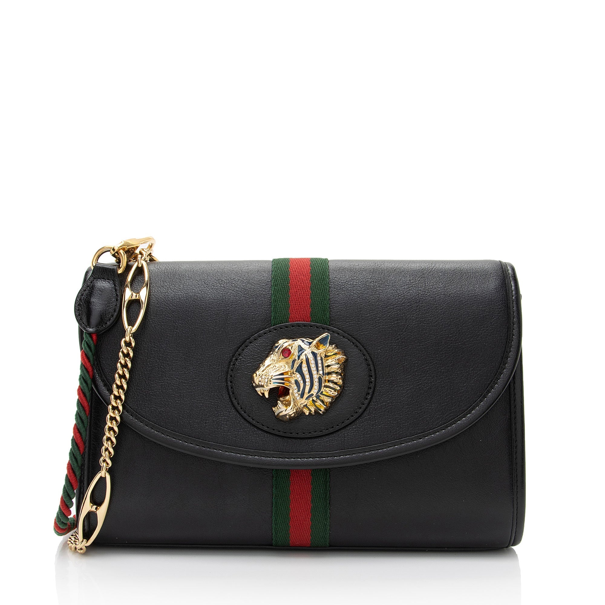 Gucci Leather Rajah Small Shoulder Bag (SHF-y3mACc)