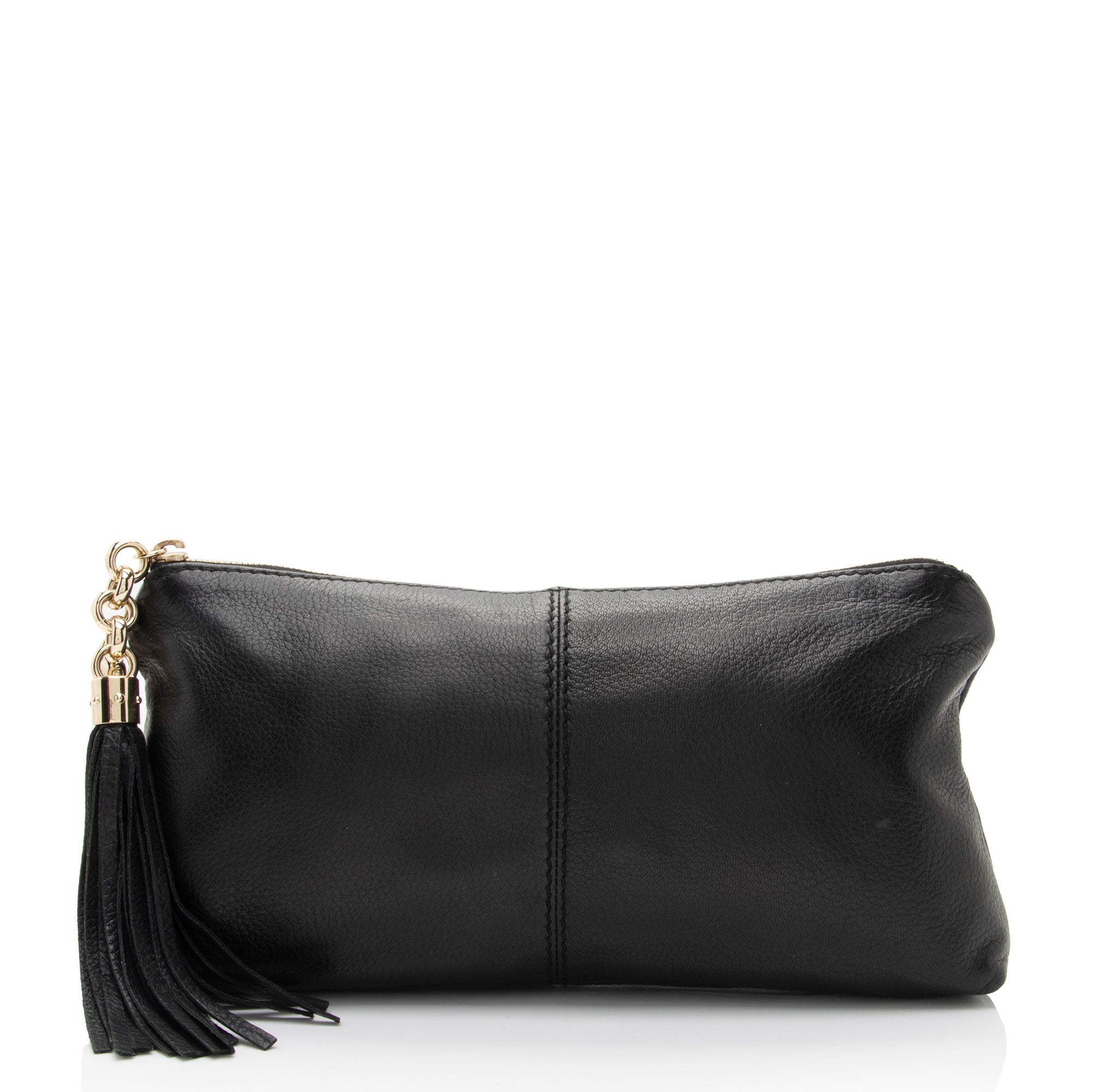 Gucci Leather Sienna Tassel Clutch (SHF-K7dFFR)