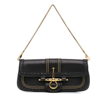 Gucci Leather Snaffle Bit Chain Shoulder Bag (SHG-wpK4Mh)