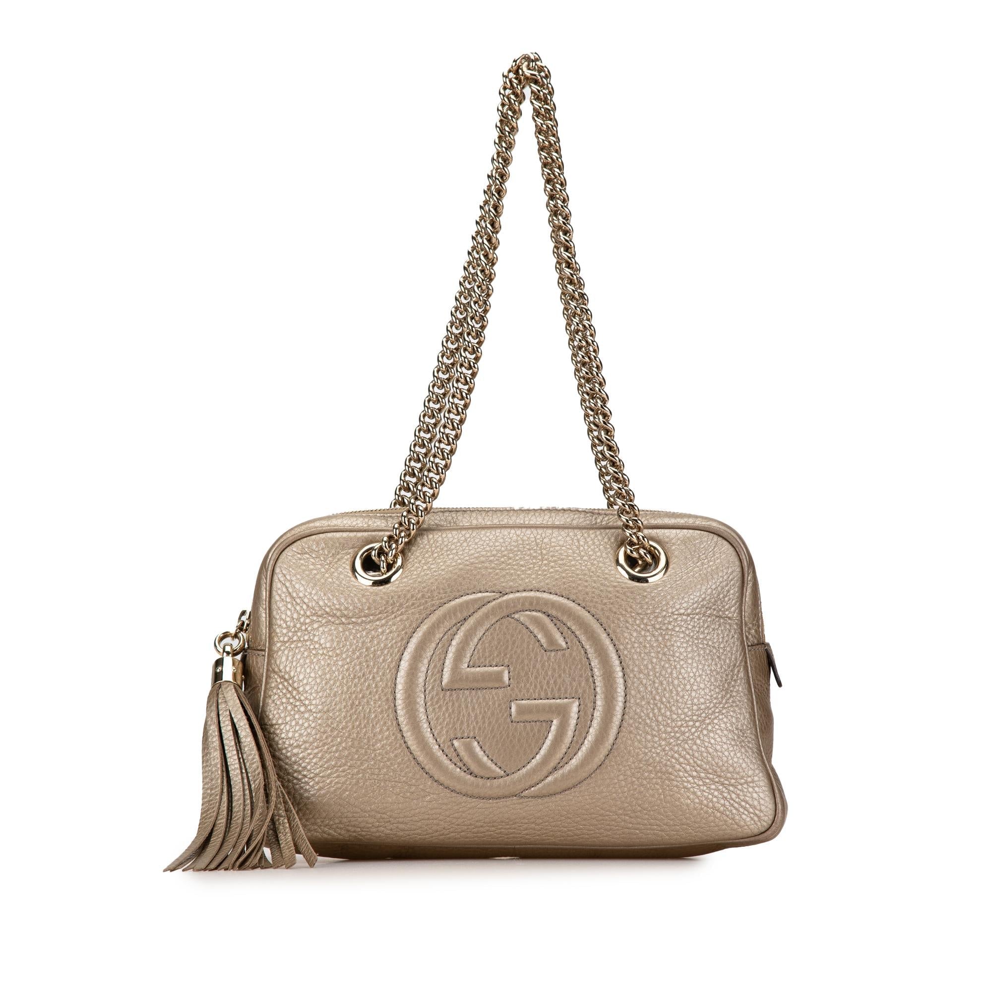 Gucci Leather Soho Chain Zip Shoulder Bag (SHG-Ej5ErC)