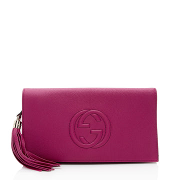 Gucci Leather Soho Clutch (SHF-WphwoI)