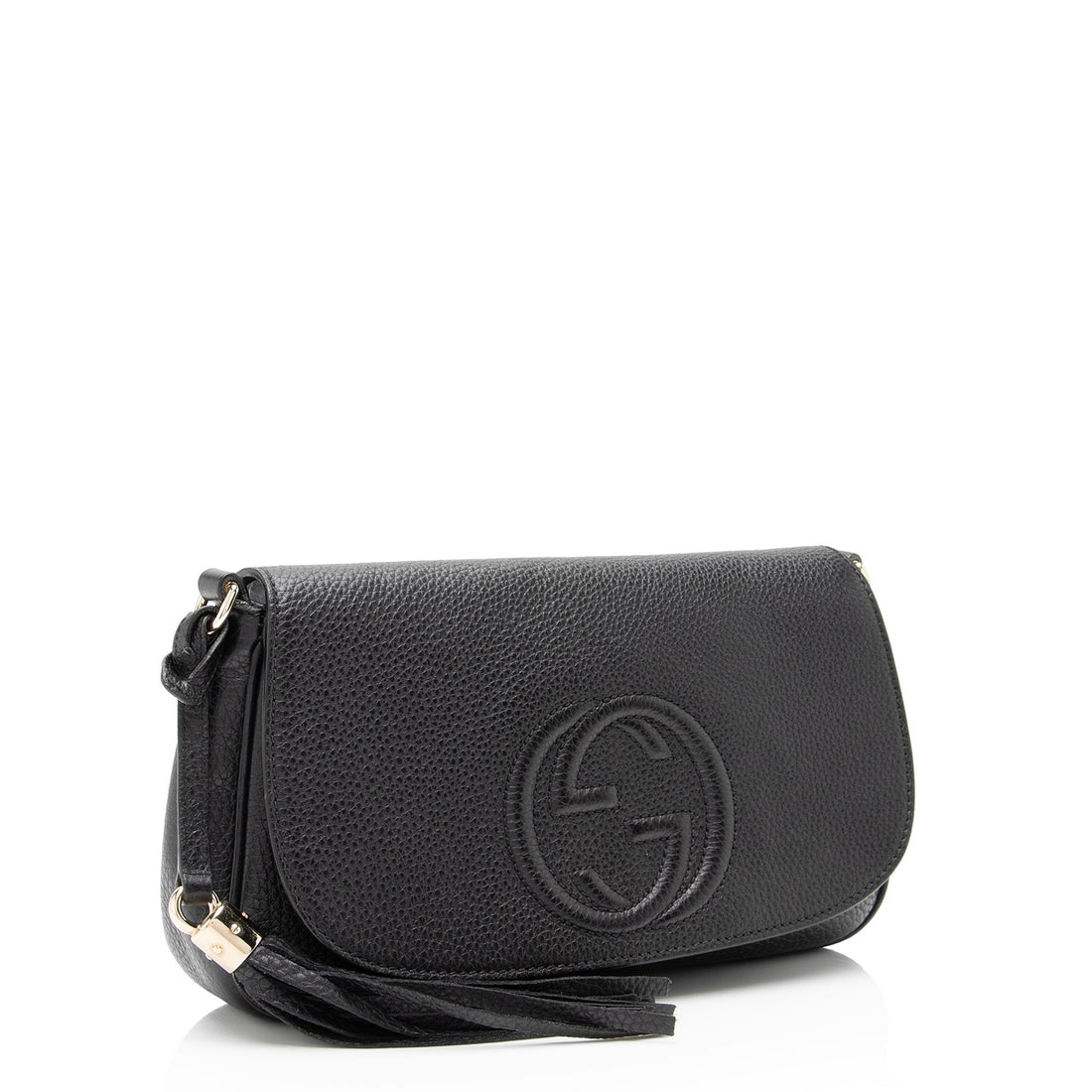 Gucci Leather Soho Flap Shoulder Bag (SHF-toSbyd)