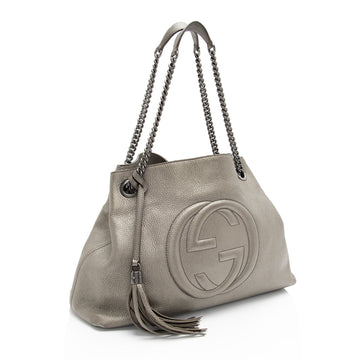 Gucci Metallic Leather Soho Medium Shoulder Bag
