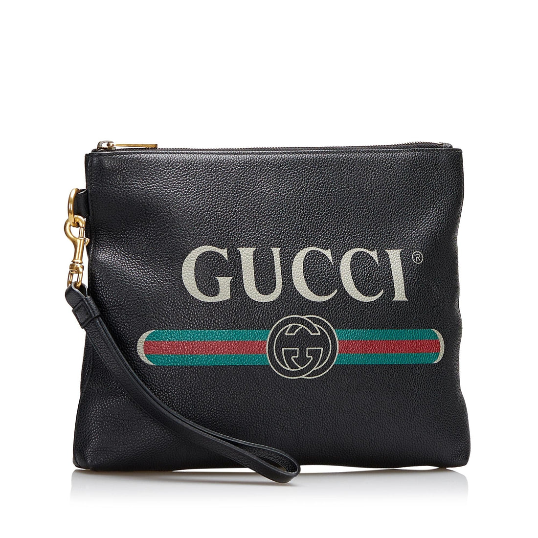 Gucci Logo Leather Clutch (SHG-Kmt4iX)
