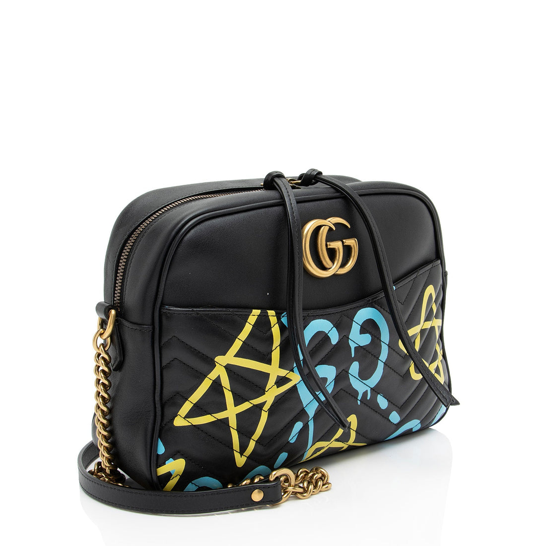 Gucci Matelasse Leather GG Marmont Ghost Medium Shoulder Bag