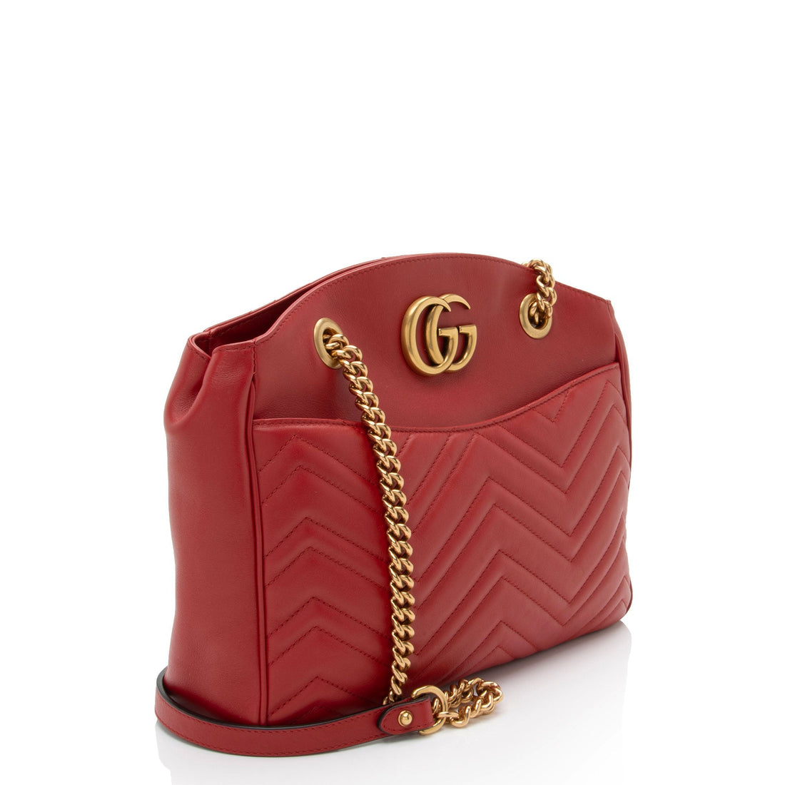 Gucci Matelasse Leather GG Marmont Medium Open Shoulder Bag