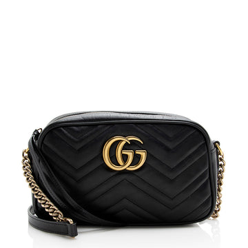 Gucci Matelasse Leather GG Marmont Small Shoulder Bag (SHF-22525)
