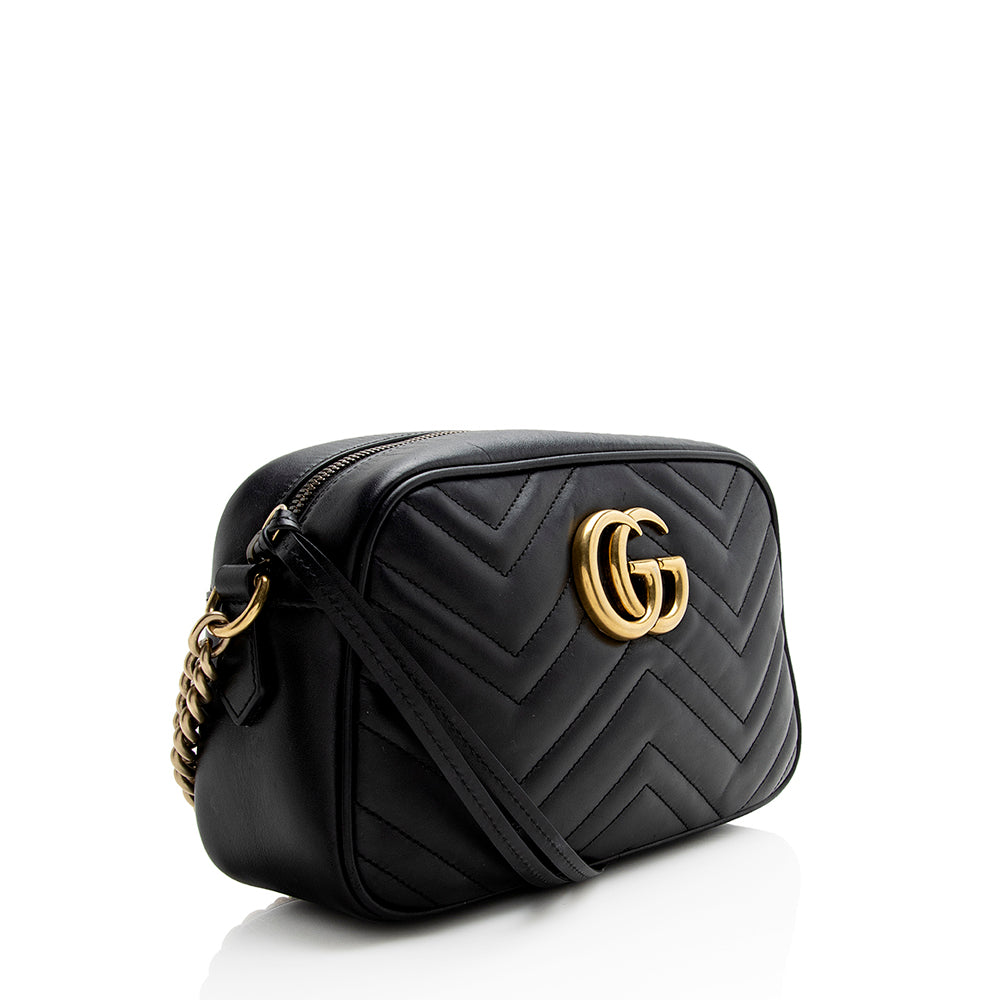 Gucci Matelasse Leather GG Marmont Small Shoulder Bag (SHF-23406)
