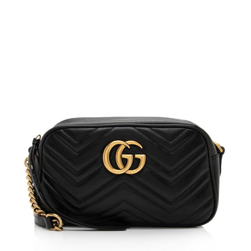 Gucci Matelasse Leather GG Marmont Small Shoulder Bag (SHF-no6urc)
