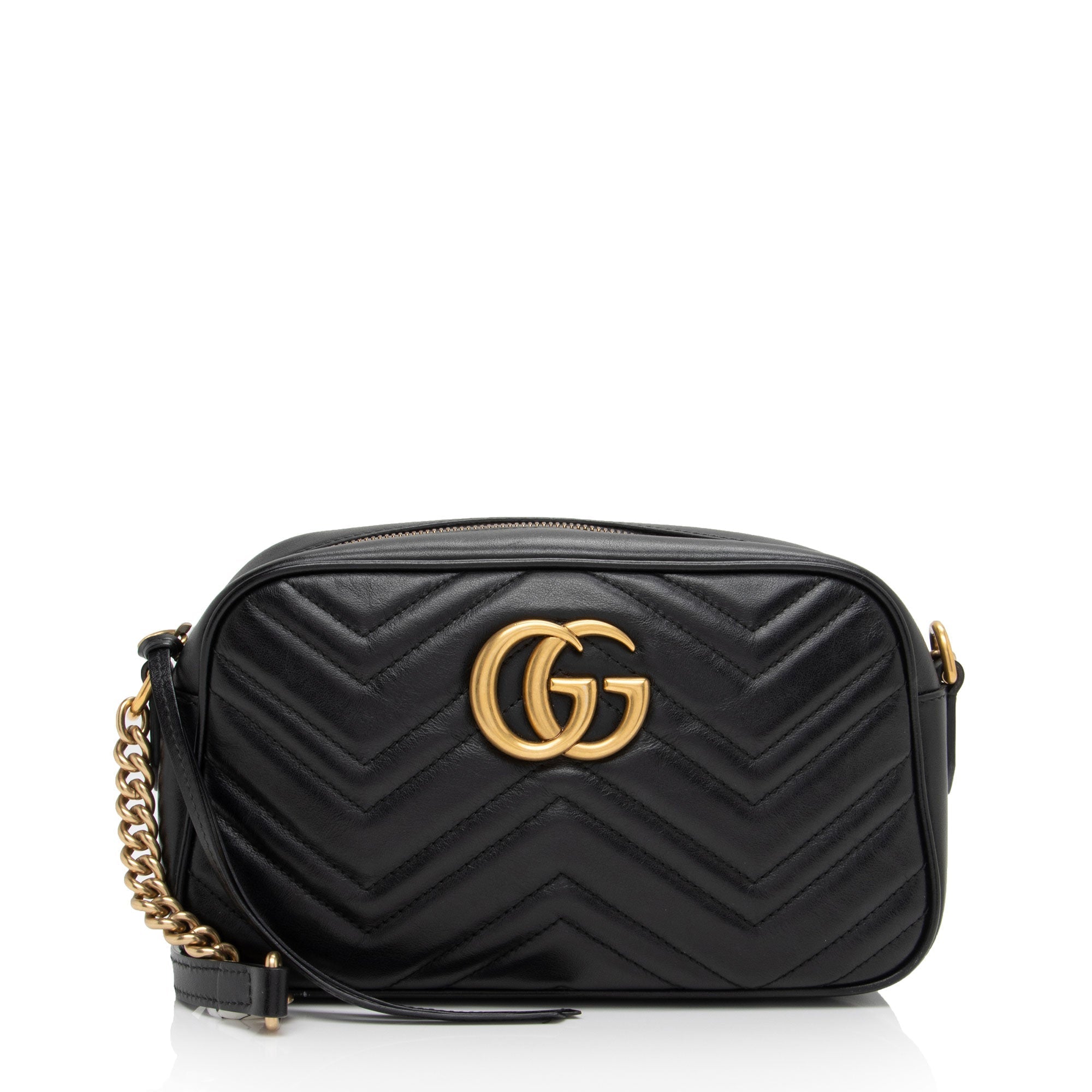 Gucci Matelasse Leather GG Marmont Small Shoulder Bag (SHF-cvEak8)