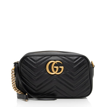 Gucci Matelasse Leather GG Marmont Small Shoulder Bag (SHF-cvEak8)