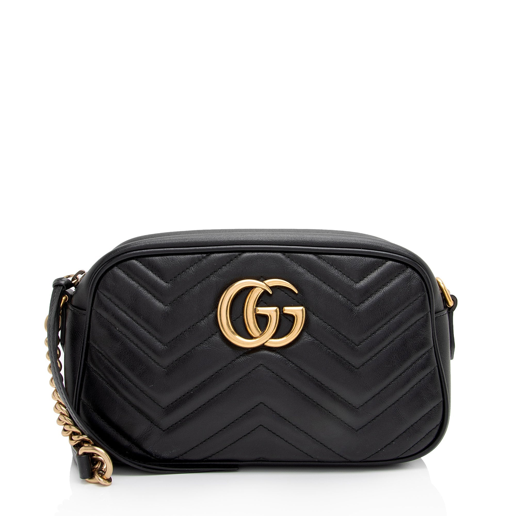Gucci Matelasse Leather GG Marmont Small Shoulder Bag (SHF-3o6xQ1)