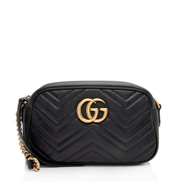 Gucci Matelasse Leather GG Marmont Small Shoulder Bag (SHF-3o6xQ1)