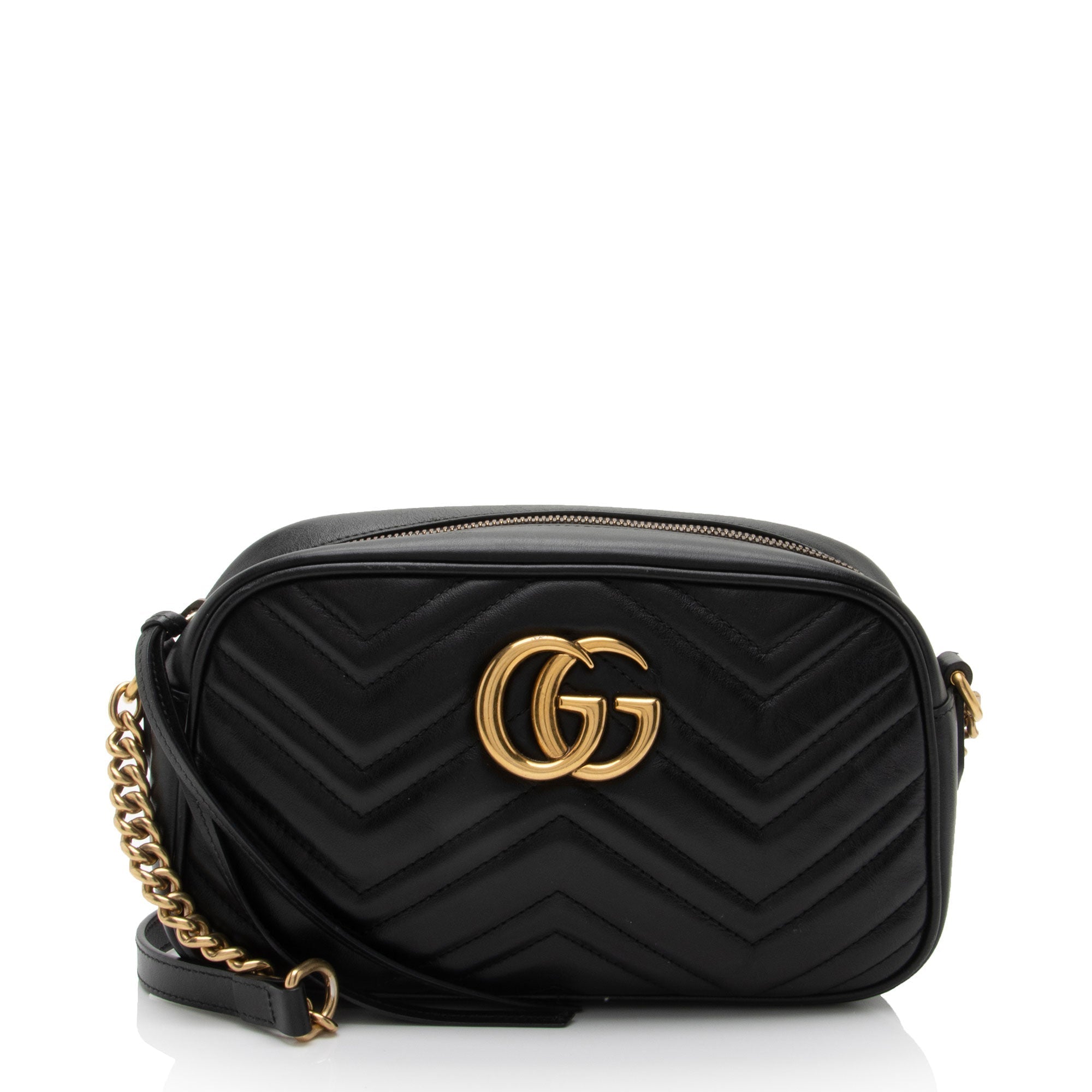 Gucci Matelasse Leather GG Marmont Small Shoulder Bag (SHF-E9Frrv)