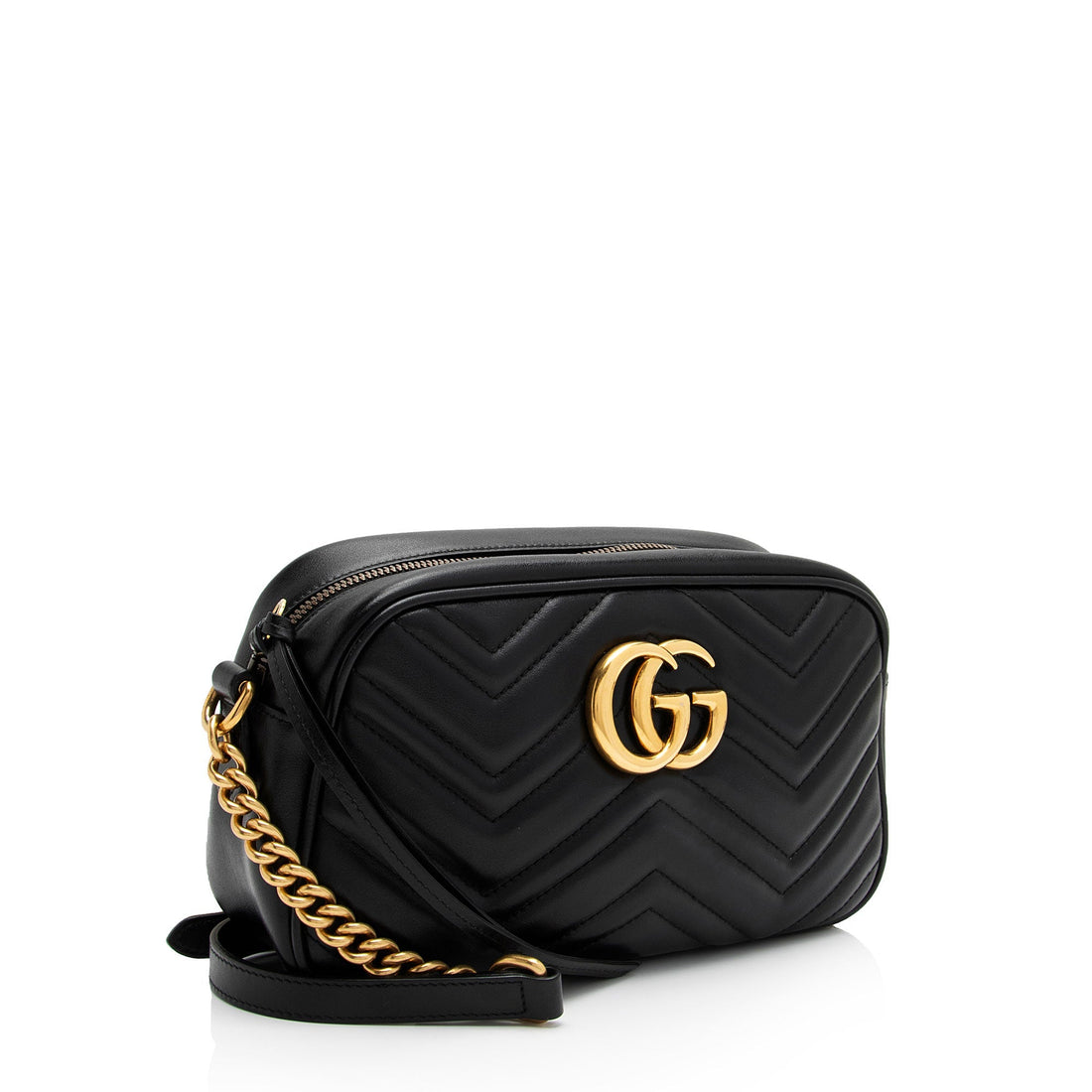 Gucci Matelasse Leather GG Marmont Small Shoulder Bag (SHF-P3q3Nl)