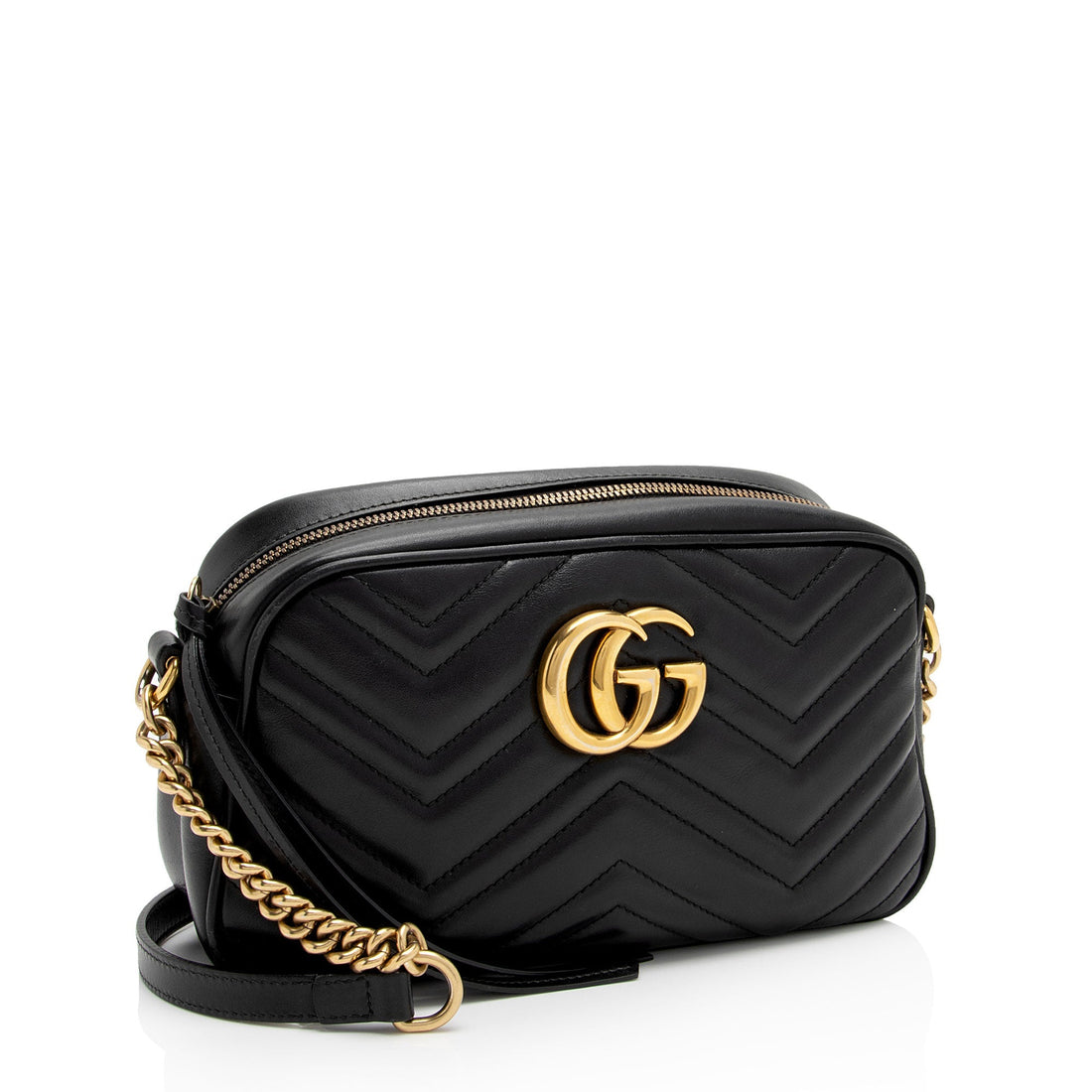 Gucci Matelasse Leather GG Marmont Small Shoulder Bag (SHF-FVS5c3)
