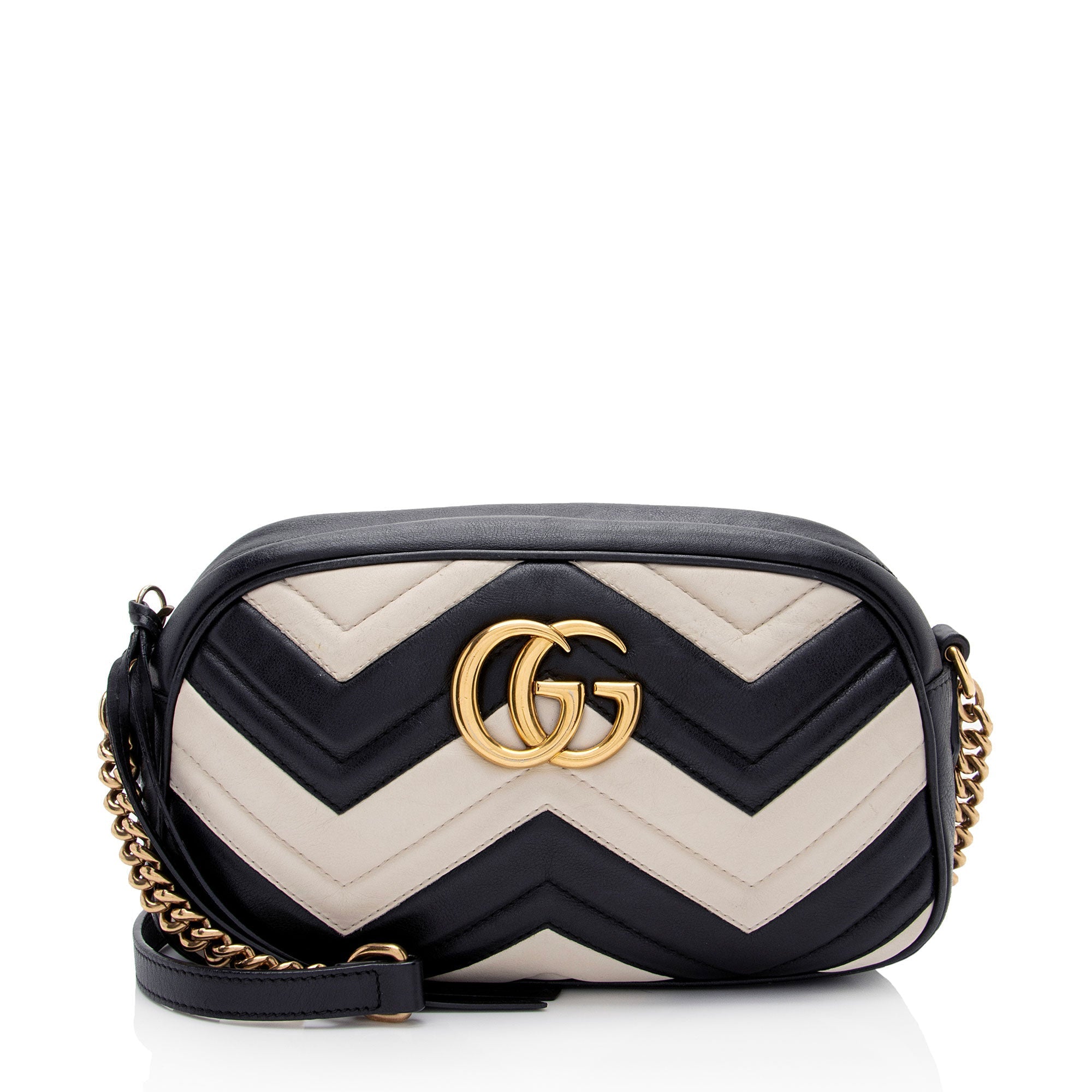 Gucci Matelasse Leather GG Marmont Small Shoulder Bag (SHF-cKg6iD)