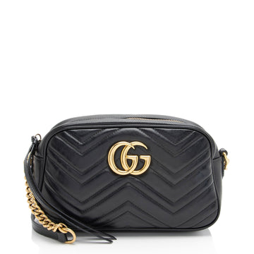 Gucci Matelasse Leather GG Marmont Small Shoulder Bag (SHF-jE5N59)