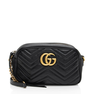 Gucci Matelasse Leather GG Marmont Small Shoulder Bag (SHF-RkEnxD)