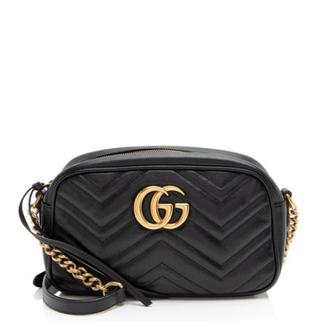 Gucci Matelasse Leather GG Marmont Small Shoulder Bag (SHF-baNUcE)