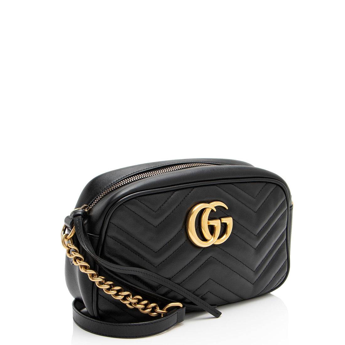 Gucci Matelasse Leather GG Marmont Small Shoulder Bag (SHF-baNUcE)