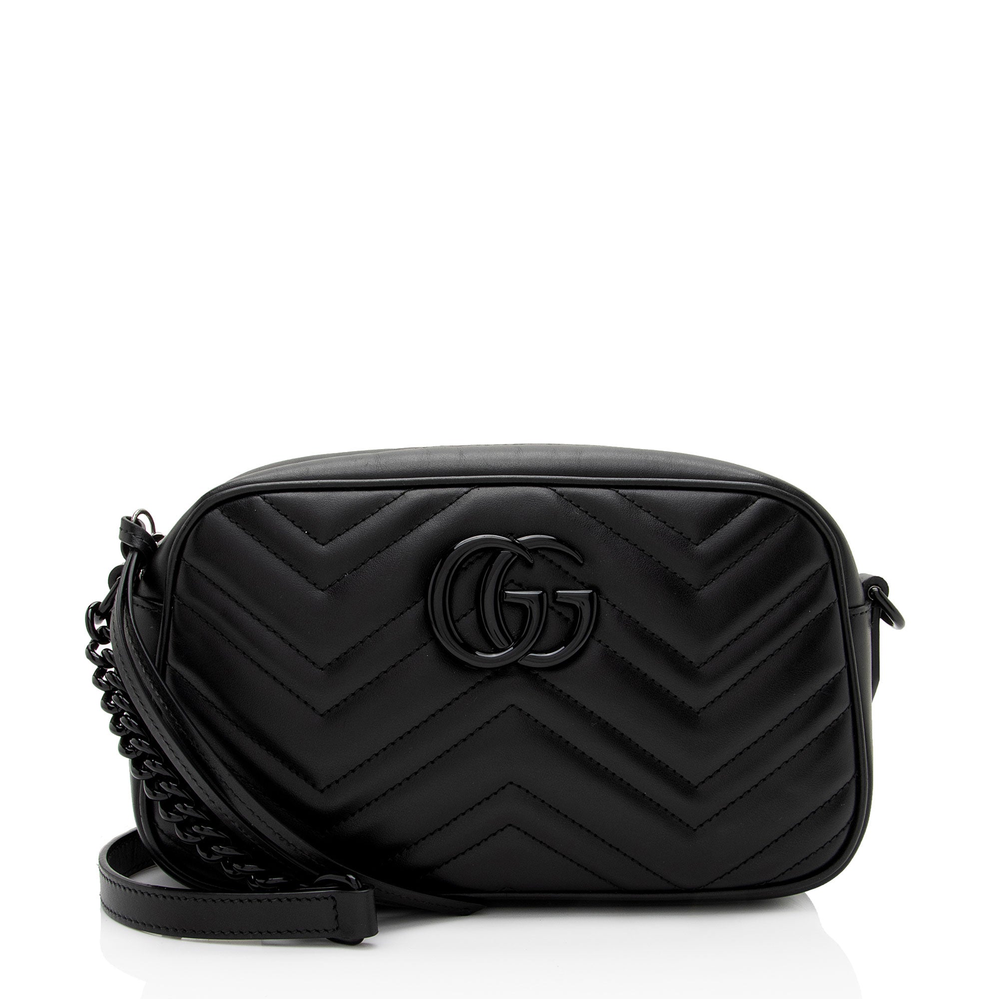 Gucci Matelasse Leather GG Marmont Small Shoulder Bag (SHF-sIFM1C)