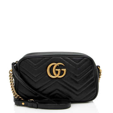 Gucci Matelasse Leather GG Marmont Small Shoulder Bag (SHF-YWd3X0)