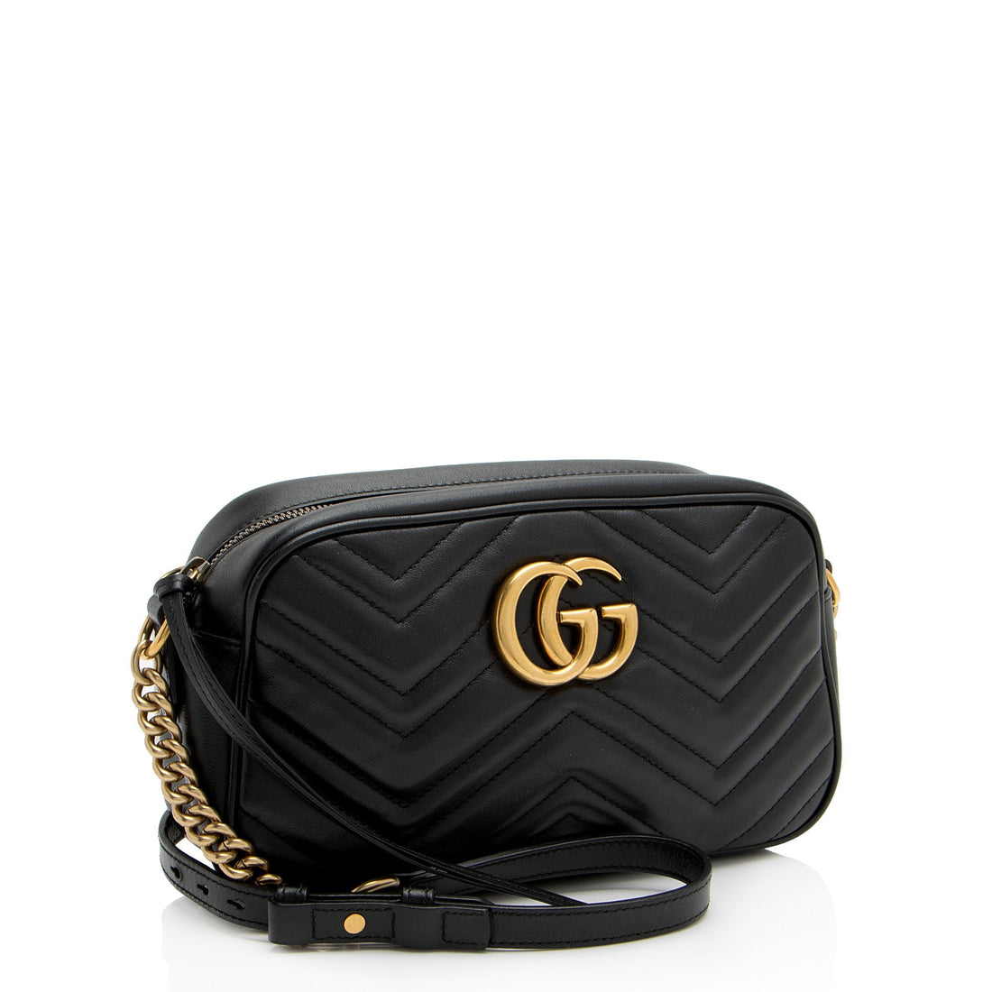 Gucci Matelasse Leather GG Marmont Small Shoulder Bag (SHF-YWd3X0)