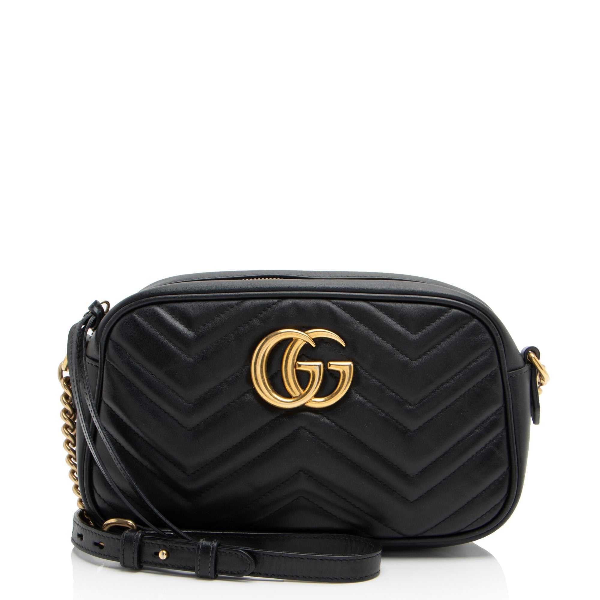 Gucci Matelasse Leather GG Marmont Small Shoulder Bag (SHF-nKiLSY)
