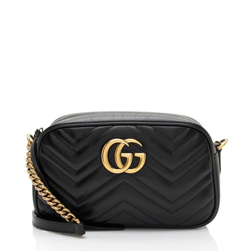 Gucci Matelasse Leather GG Marmont Small Shoulder Bag (SHF-VWeddr)