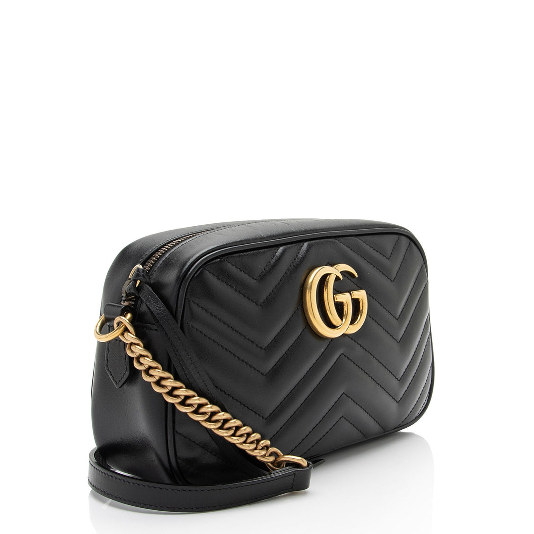 Gucci Matelasse Leather GG Marmont Small Shoulder Bag (SHF-VWeddr)