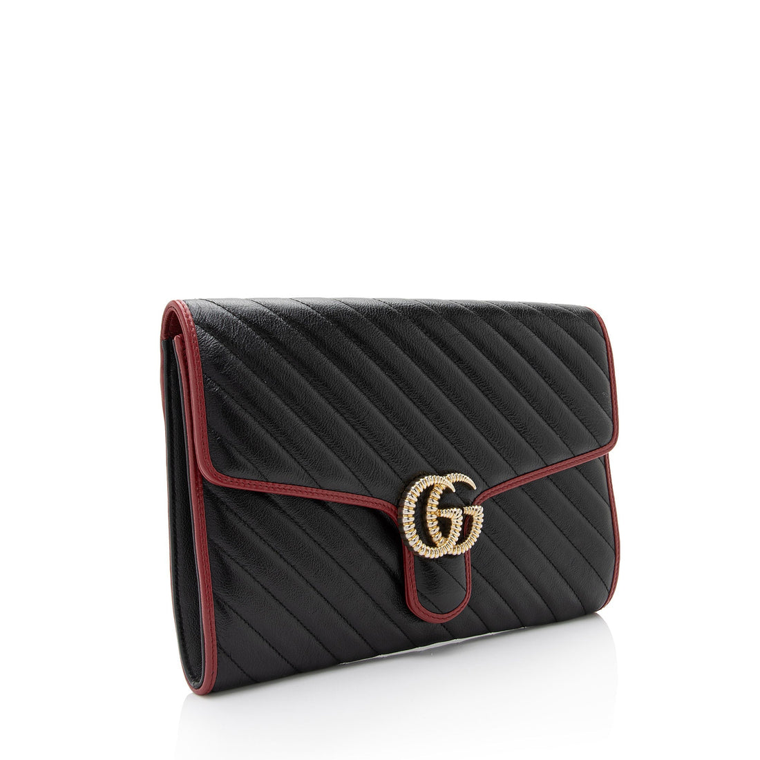 Gucci Matelasse Leather Torchon GG Marmont Clutch (SHF-AQeHxl)