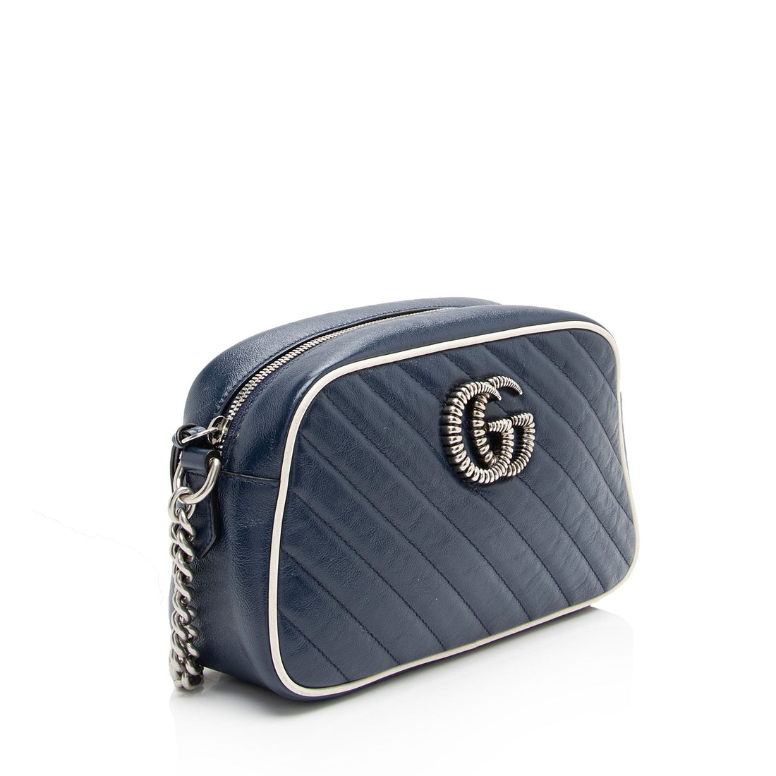 Gucci Matelasse Leather Torchon GG Marmont Small Shoulder Bag