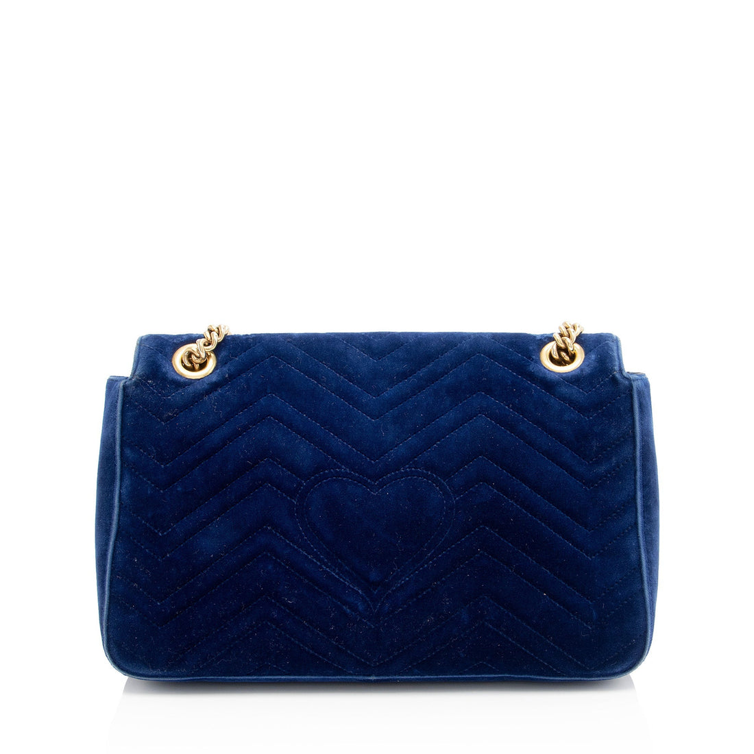 Gucci Matelasse Velvet GG Marmont Medium Shoulder Bag