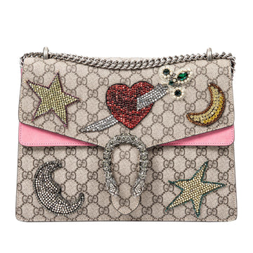 Gucci Medium Embellished GG Supreme Dionysus Shoulder Bag (SHG-eG5vdD)