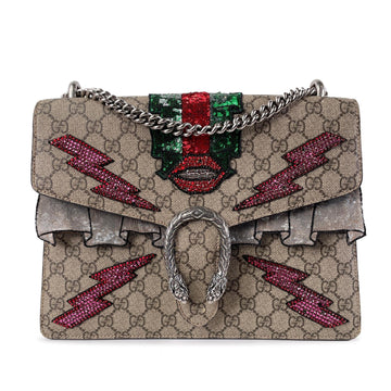 Gucci Medium Embellished GG Supreme Dionysus Shoulder Bag (SHG-46Vf23)