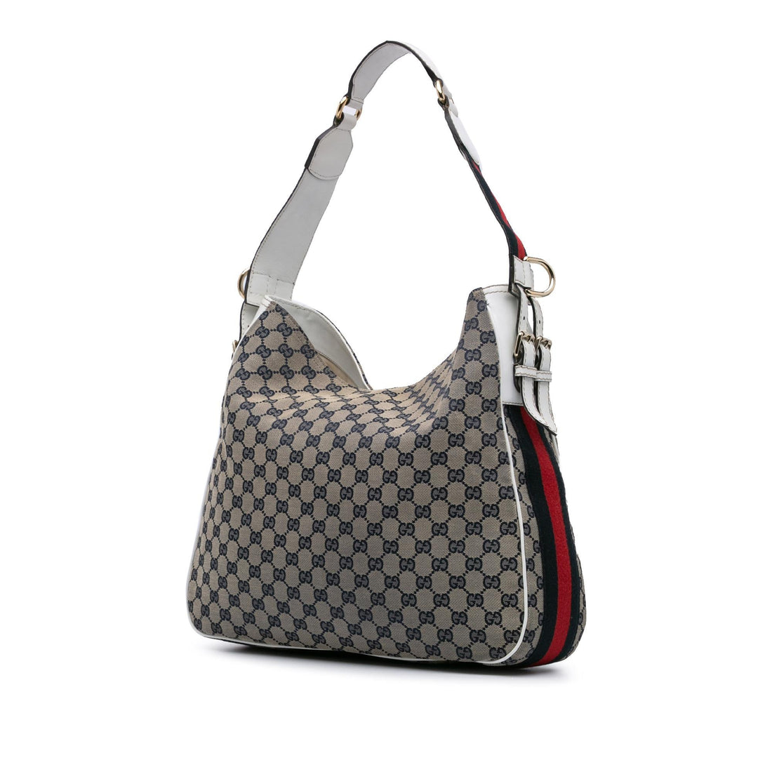 Gucci Medium GG Canvas Web Heritage Shoulder Bag