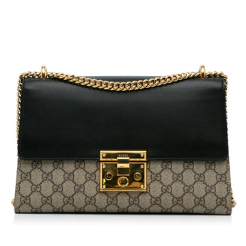 Gucci Medium GG Supreme Padlock Shoulder Bag (SHG-KEUkjB)