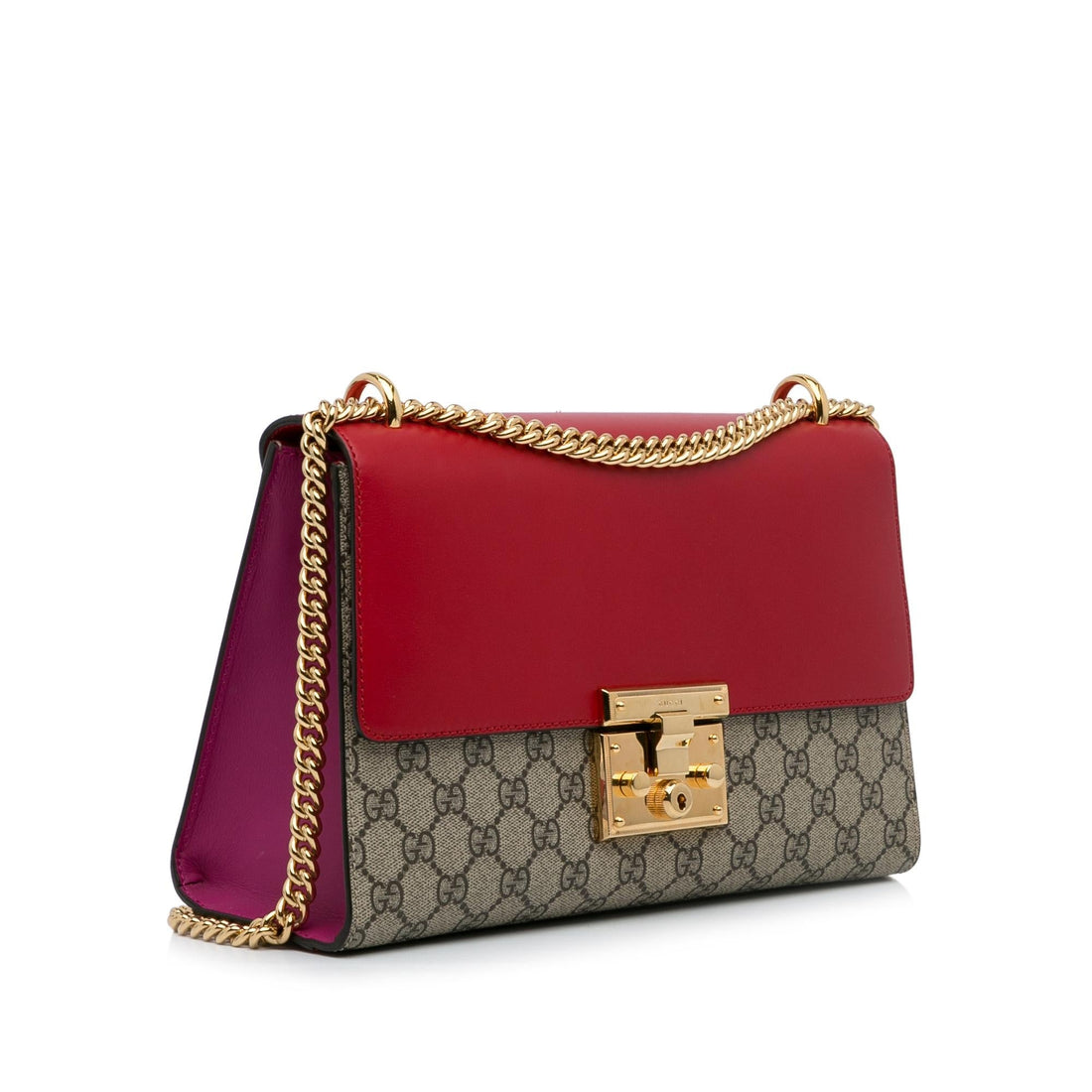 Gucci Medium GG Supreme Padlock Shoulder Bag (SHG-88VyD2)