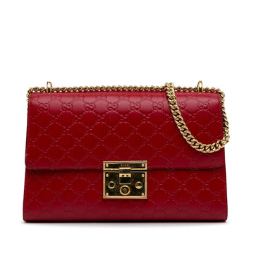 Gucci Medium Guccissima Padlock Shoulder Bag (SHG-rhl6JS)