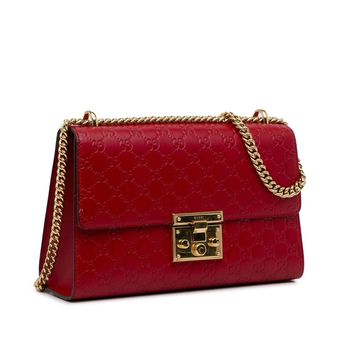Gucci Medium Guccissima Padlock Shoulder Bag (SHG-rhl6JS)