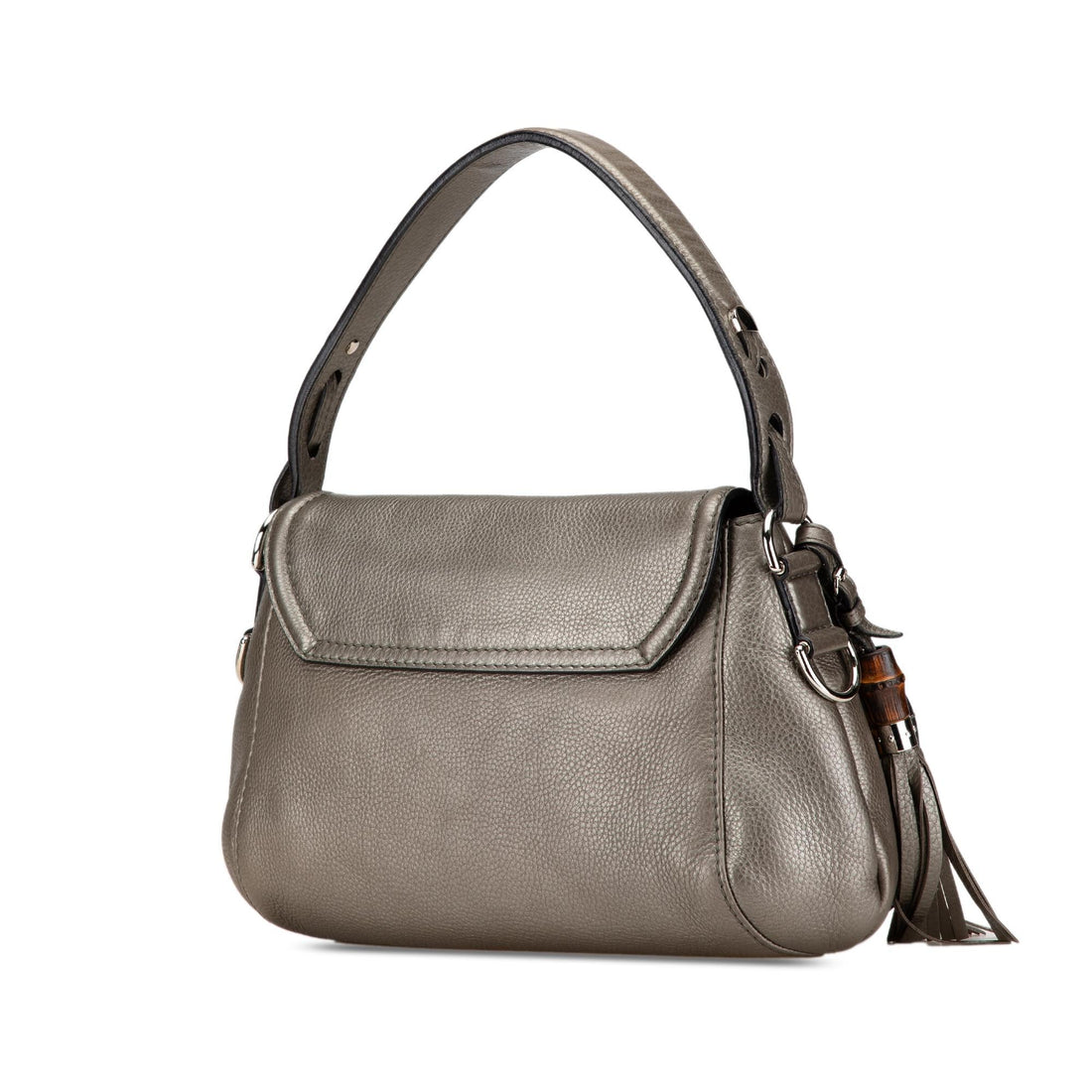 Gucci Medium Leather Techno Horsebit Flap Shoulder Bag