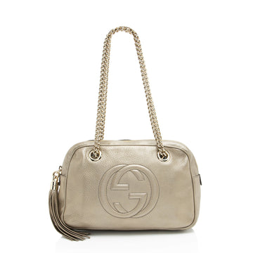 Gucci Metallic Leather Soho Chain Shoulder Bag