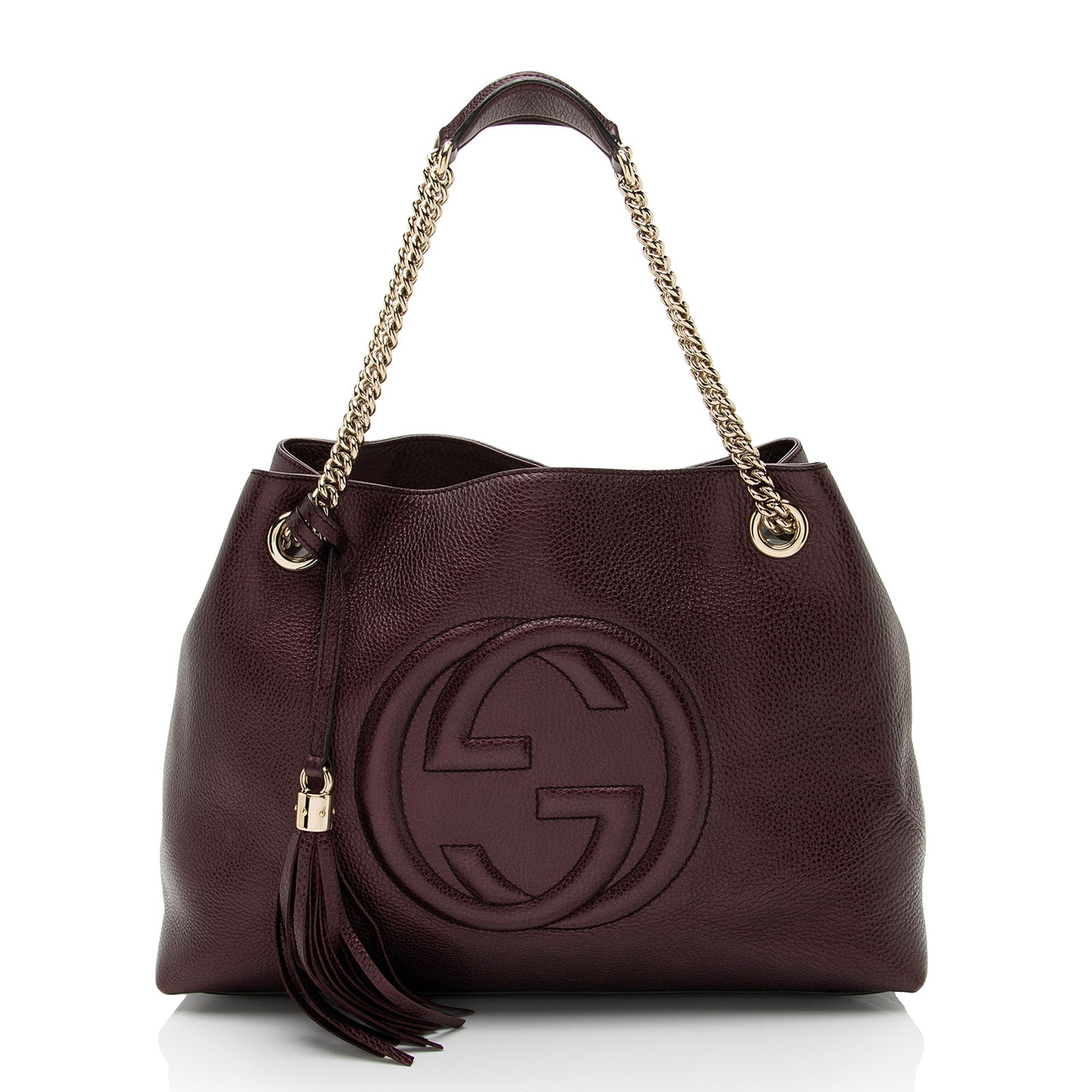 Gucci Metallic Leather Soho Medium Shoulder Bag