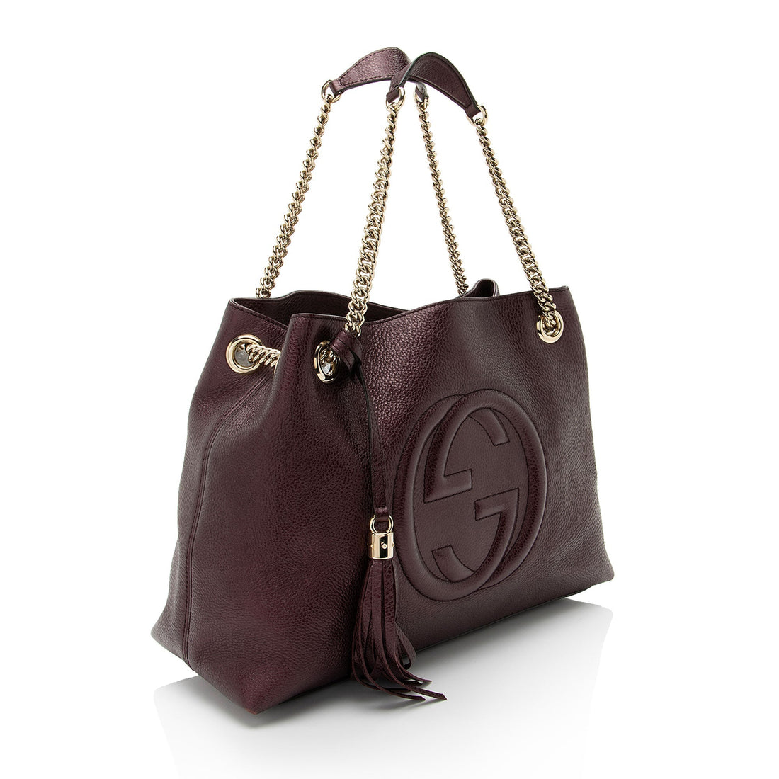 Gucci Metallic Leather Soho Medium Shoulder Bag