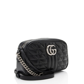 Gucci Mixed Matelasse Leather GG Marmont Aria Small Shoulder Bag